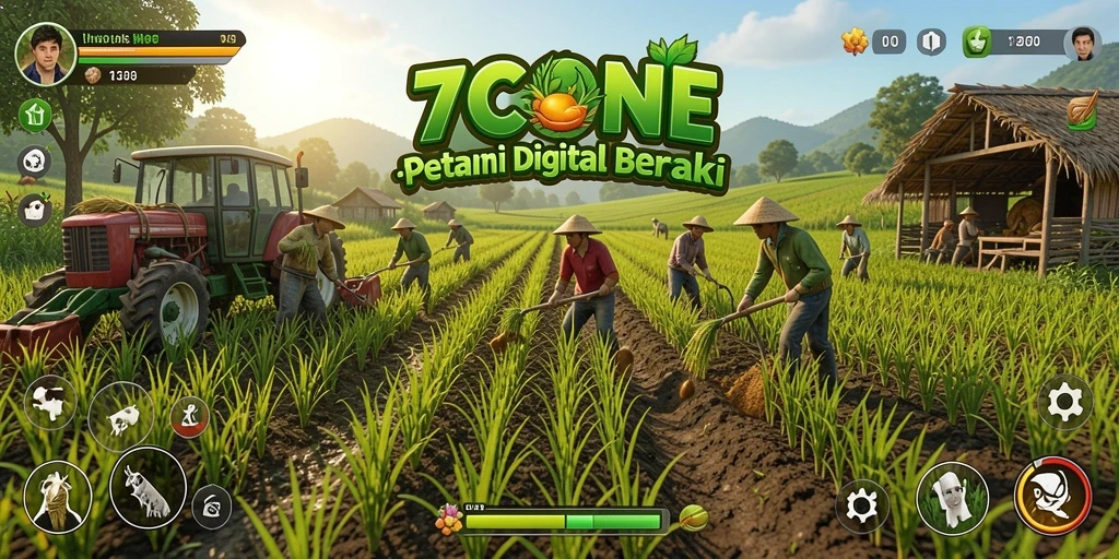Gameplay seru dalam dunia bertani yang penuh warna.