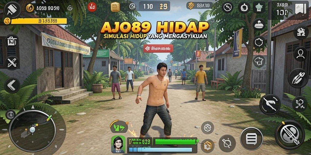 Tampilan gameplay AJO89 yang penuh warna dan interaktif.