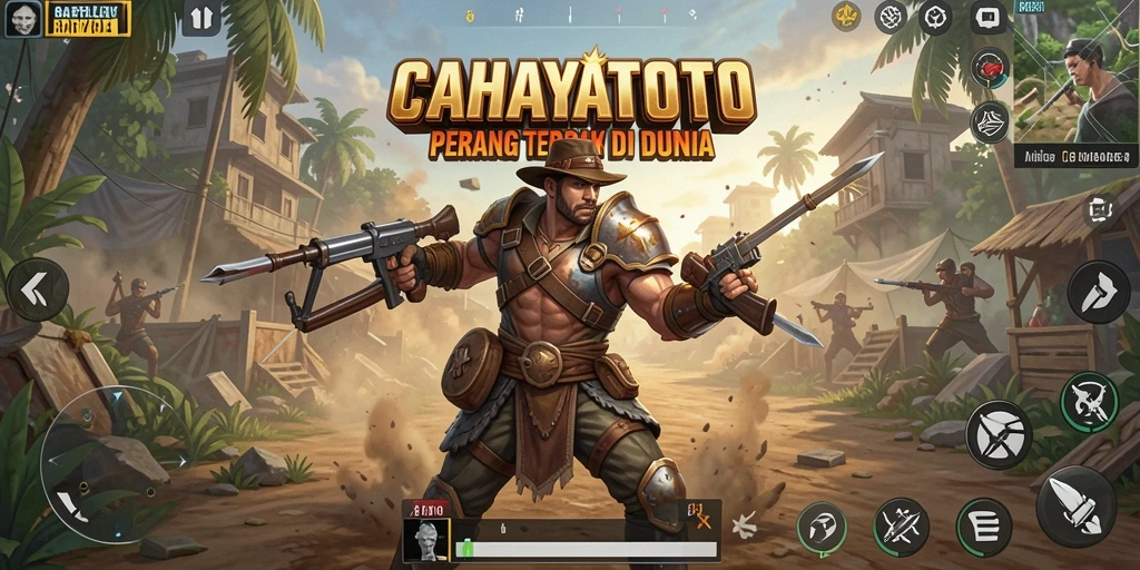 Tampilan gameplay mendebarkan dari CAHAYATOTO dengan aksi intens Battle Royale.