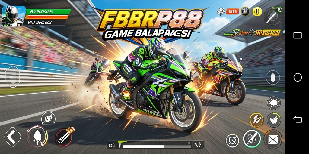 Tampilan menakjubkan dari aksi balap motor di FBRP88.
