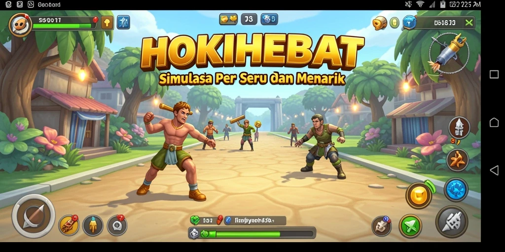 Tampilan gameplay menarik dalam HOKIHEBAT dengan berbagai tantangan.