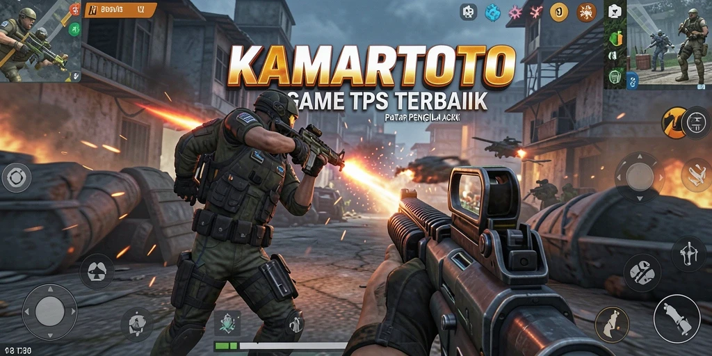 Screenshot gameplay KAMARTOTO menampilkan aksi seru dalam TPS.