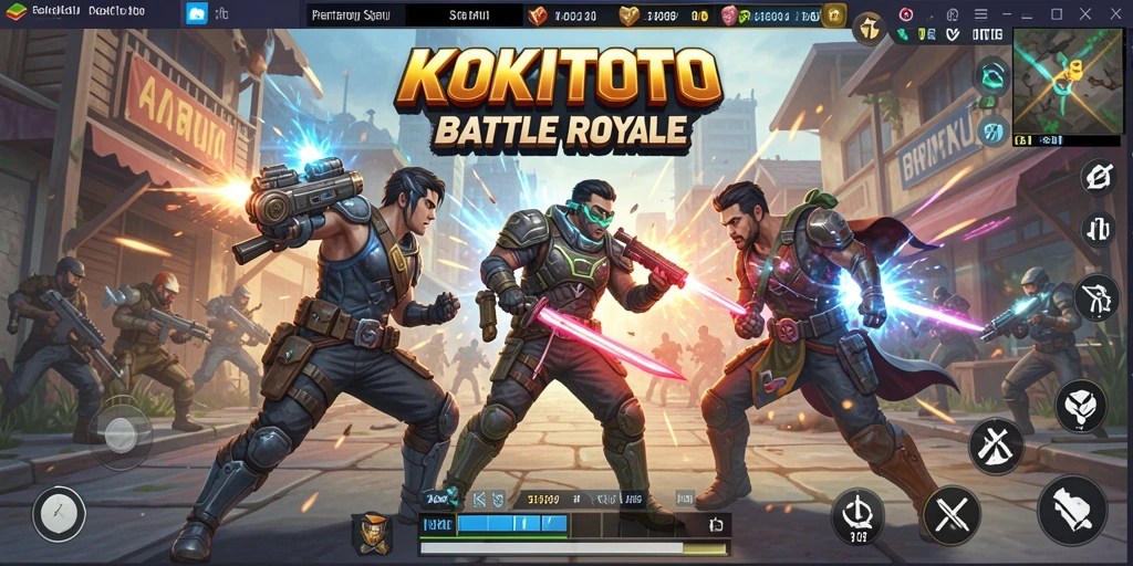 Screenshot KOKITOTO yang menampilkan aksi intens Battle Royale.
