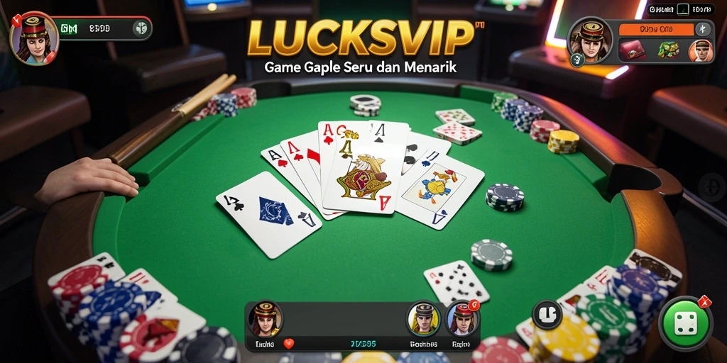 Tampilan gameplay menarik dari LUCKSVIP dalam permainan Gaple.