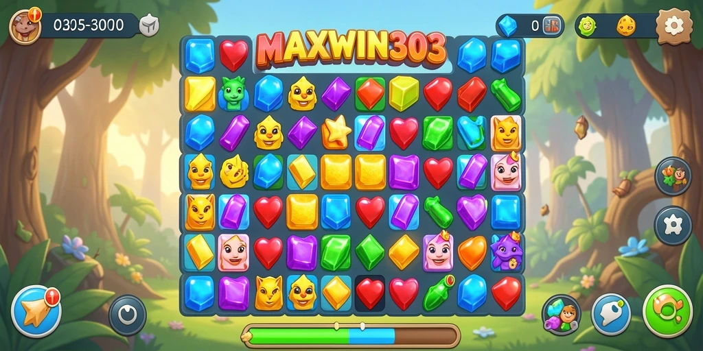 Screenshot gameplay MAXWIN303 penuh warna dan seru.