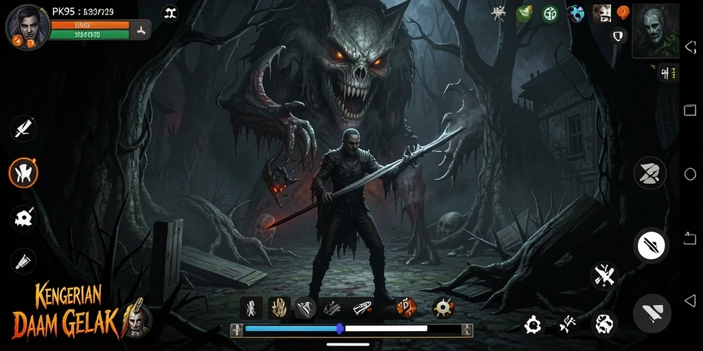 Gameplay menyeramkan di dunia horor PK95 yang menyatu dengan adrenalin.