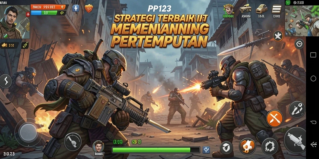 Screenshot gameplay PP123 yang menampilkan strategi pertempuran mendebarkan.
