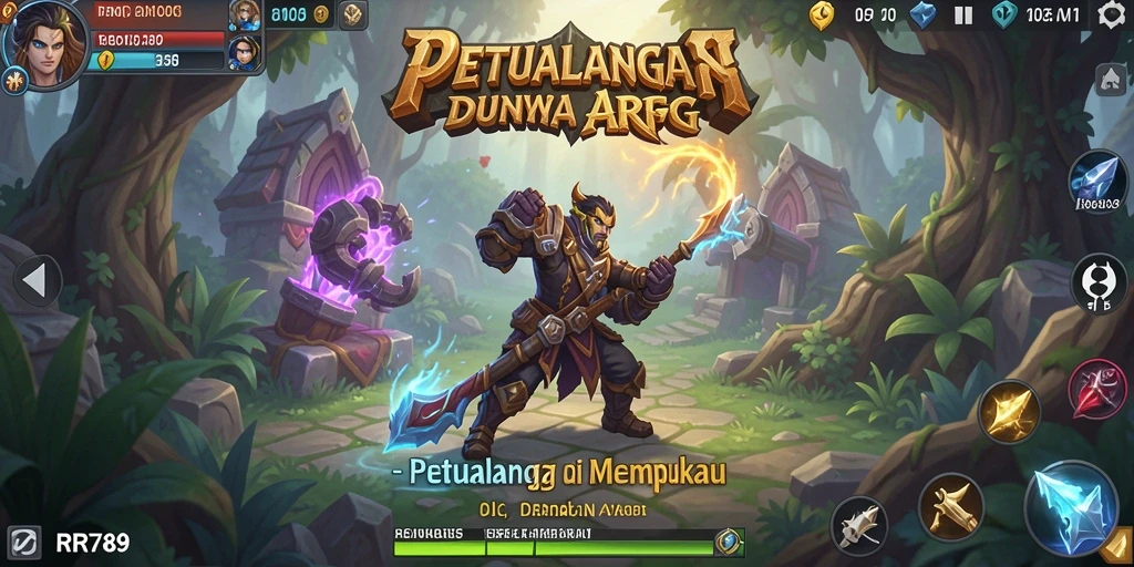 Tampilan gameplay menakjubkan dari petualangan ARPG di RR789.