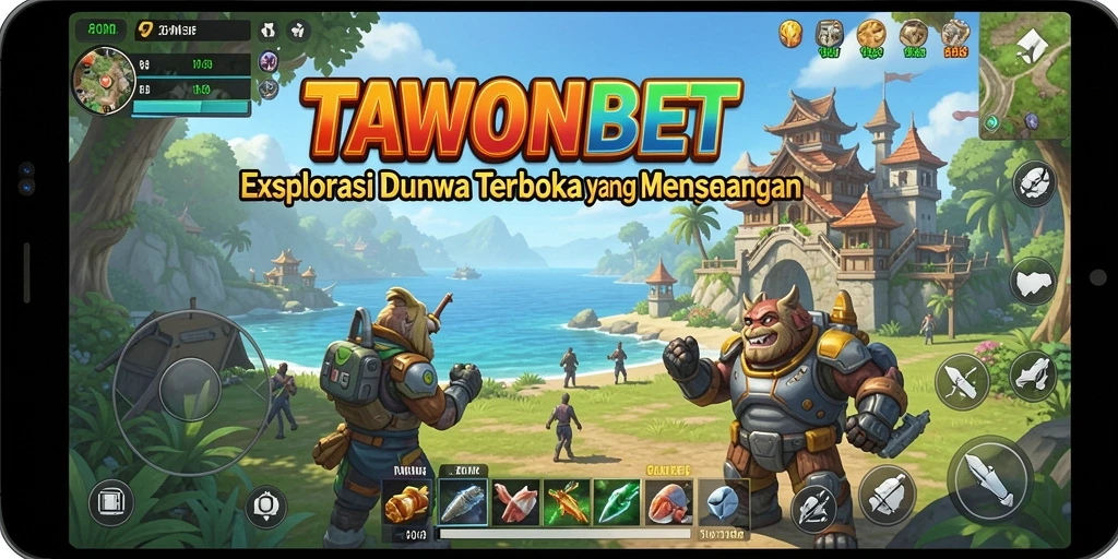 Tampilan gameplay TAWONBET yang menakjubkan dalam dunia terbuka.