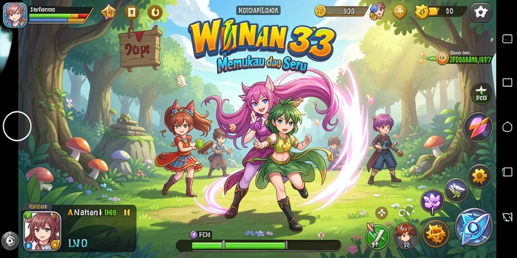 Menampilkan gameplay seru dengan karakter Anime favorit.
